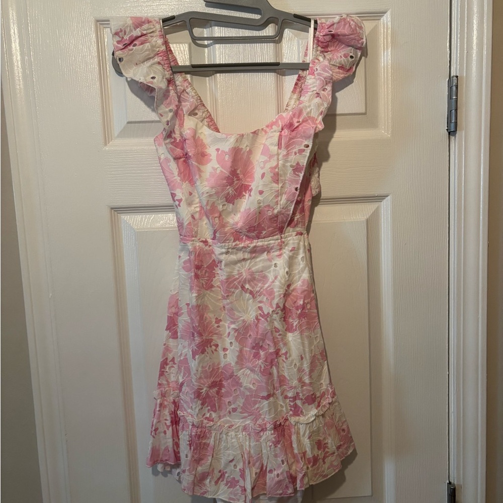 Hello Molly Pink and White Floral Dress